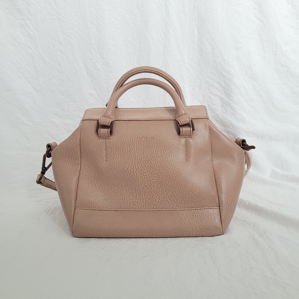 Vintage Matt And Nat Nude Pink Leather Handbag
